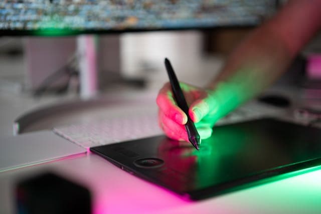 Person playing a video game